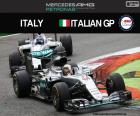 Lewis Hamilton, üçüncü İtalya 2016 onun Mercedes ile büyük ödül